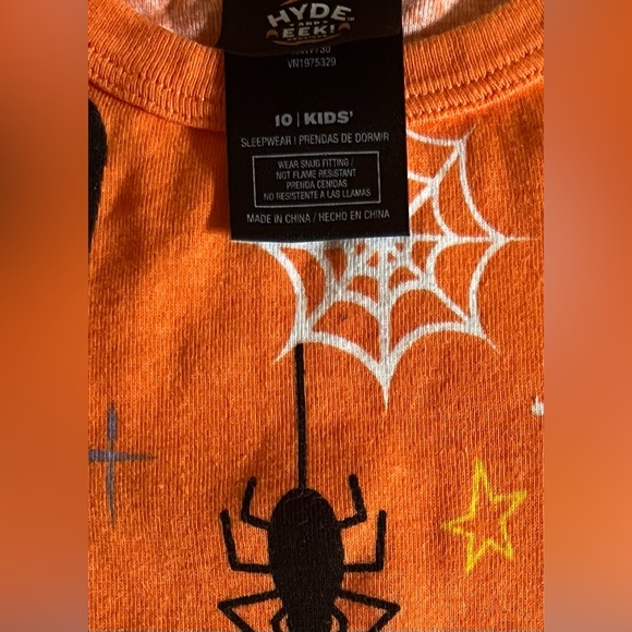 Hyde & Eek! Kids Orange Halloween Pajamas size 10 NWOT - Picture 6 of 6